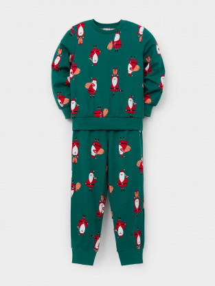 Пижамы, артикул: К 1663, цвет: зеленый - 2 фото